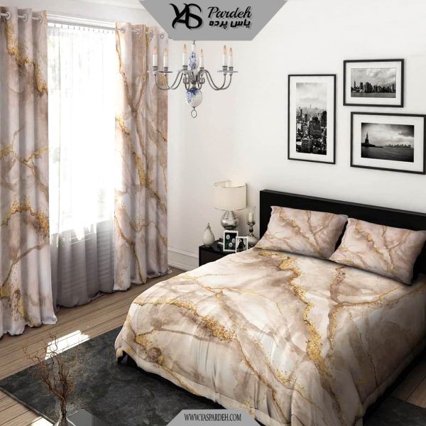 روتختی طرح سنک مرمر | جنس مخمل/ میکرو | قابل شستشو | کد 141541_r